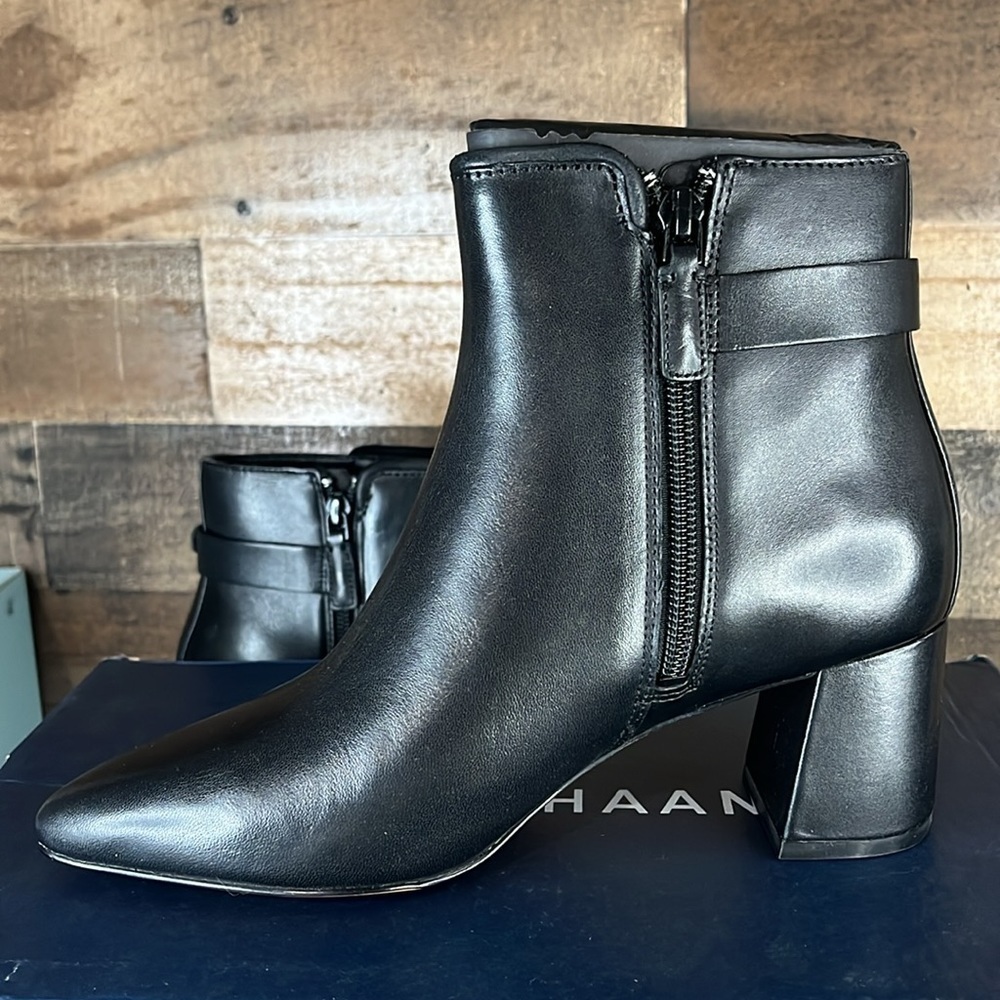 Cole Haan Ettie Buckled Bootie Black Size 6 B - Picture 7 of 10